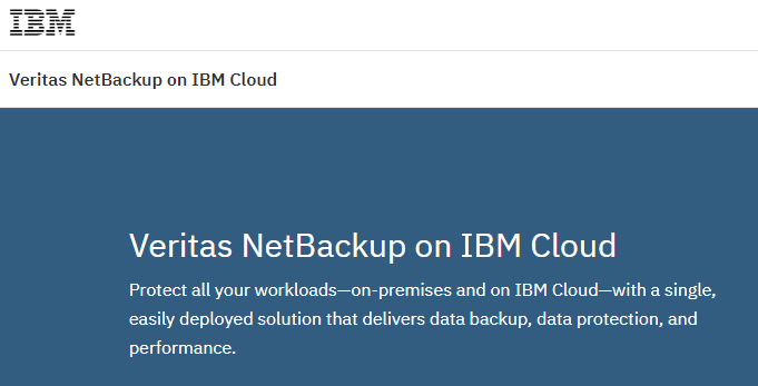 Veritas NetBackup Now Available in IBM Marketplace