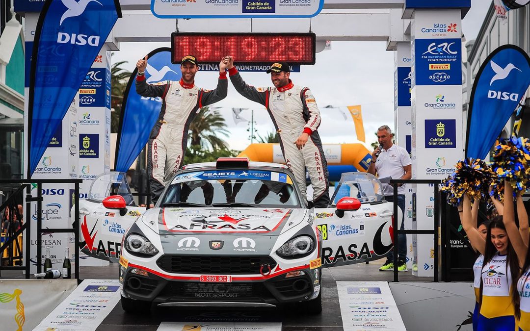 The Abarth 124 rally successfully debuts in the Islas Canarias Rally, the second race of the European ERC2 Championship and the first round of the Abarth Rally Cup