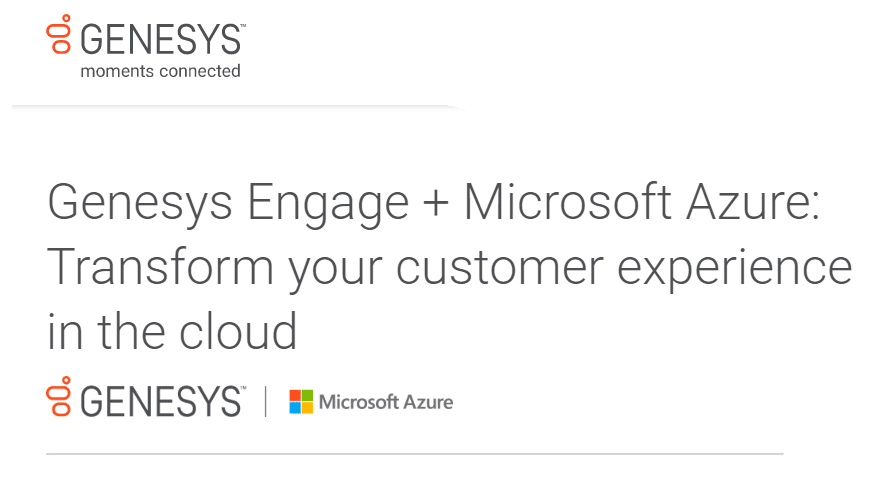 Microsoft and Genesys expand partnership to help enterprises seize the power of the cloud for better customer experiences