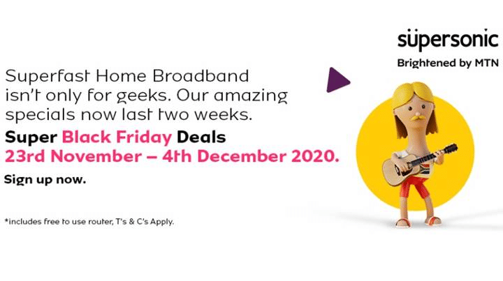 MTN, Supersonic, tech trends 2020, smetechguru, internet, broadband, connectivity, Black Friday deals