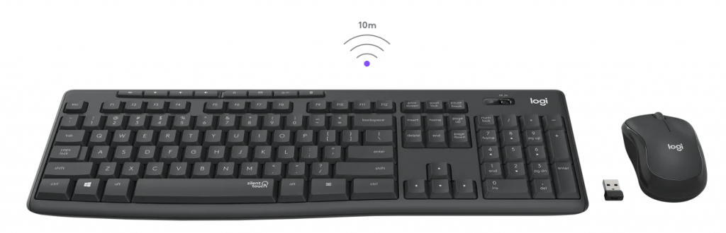 Logitech, Logitech Silent Wireless Combo MK295, keyboard and mouse, Logitech, silent typing keyboard, wireless keyboard, wireless mouse, silent mouse