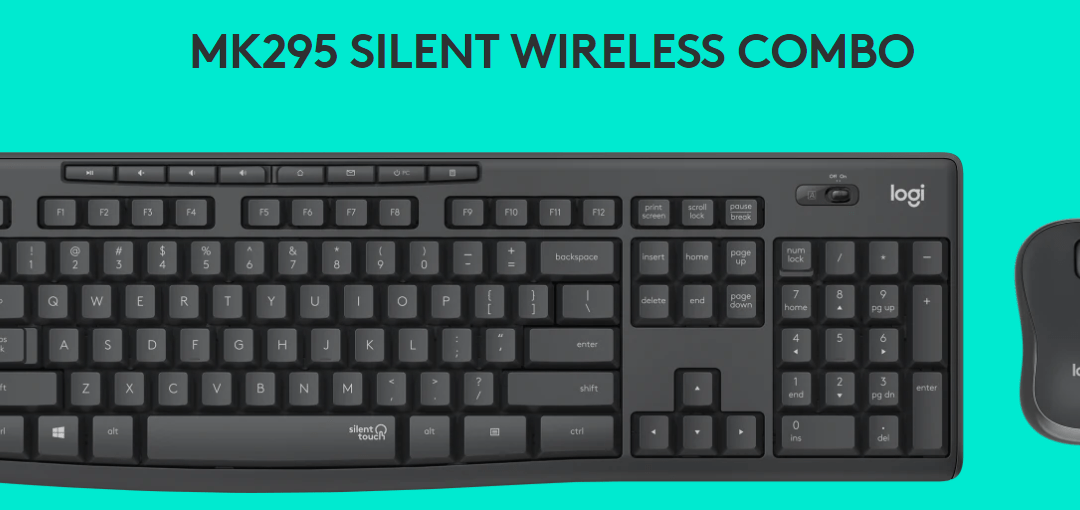 Logitech, Logitech Silent Wireless Combo MK295, keyboard and mouse, Logitech, silent typing keyboard, wireless keyboard, wireless mouse, silent mouse