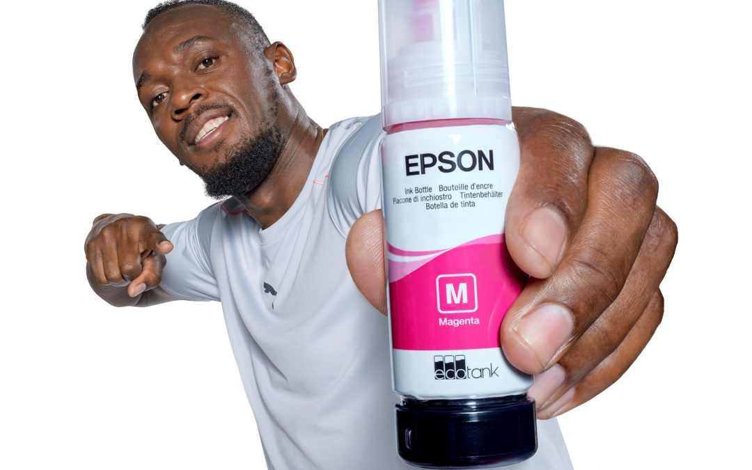 Epson and Usain Bolt ink partnership to promote cartridge-free printing