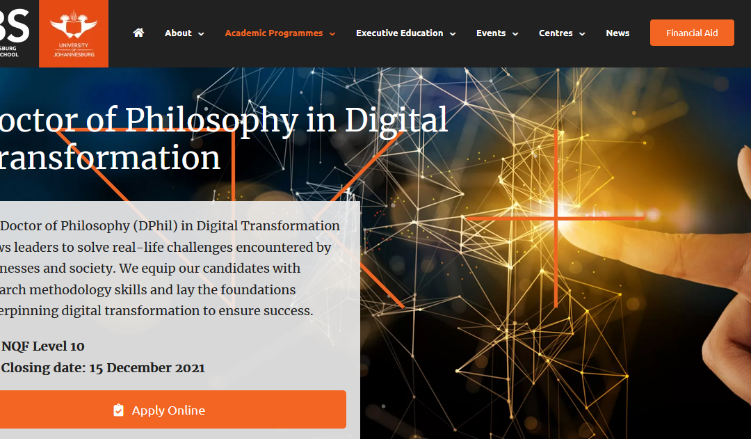Phd in digital transformation can spur SA’s economy into a 4IR reality