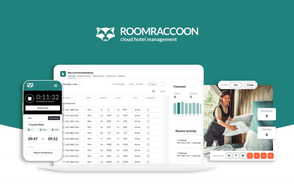 RoomRaccoon, HBS, Hotel booking system, accommodation, hotel, travel,