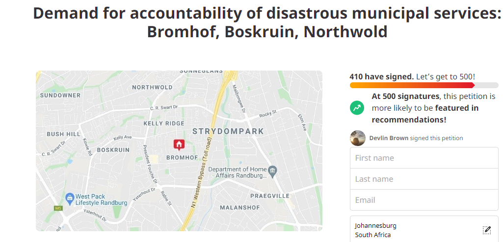 Randburg residents have had enough and call out City Power