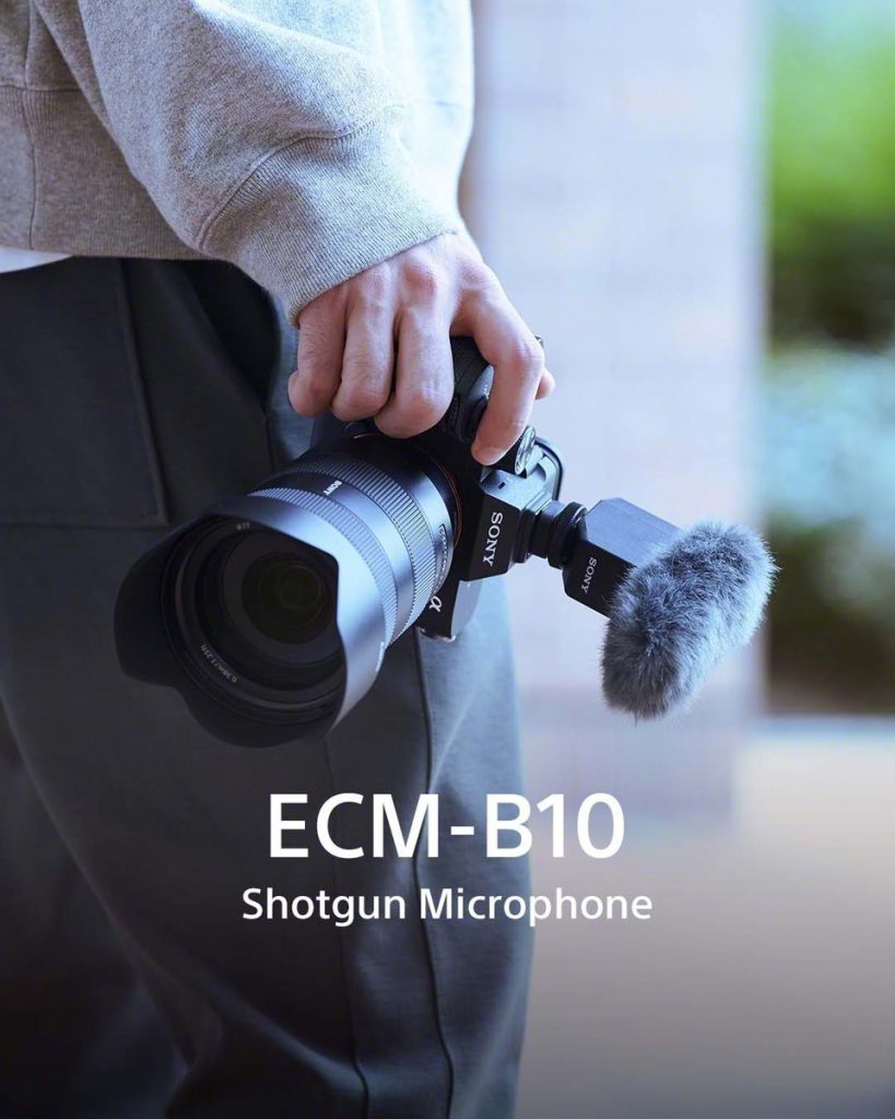 Sony, microphone, photography, videography, video recording, shotgun microphone, ECM-B10