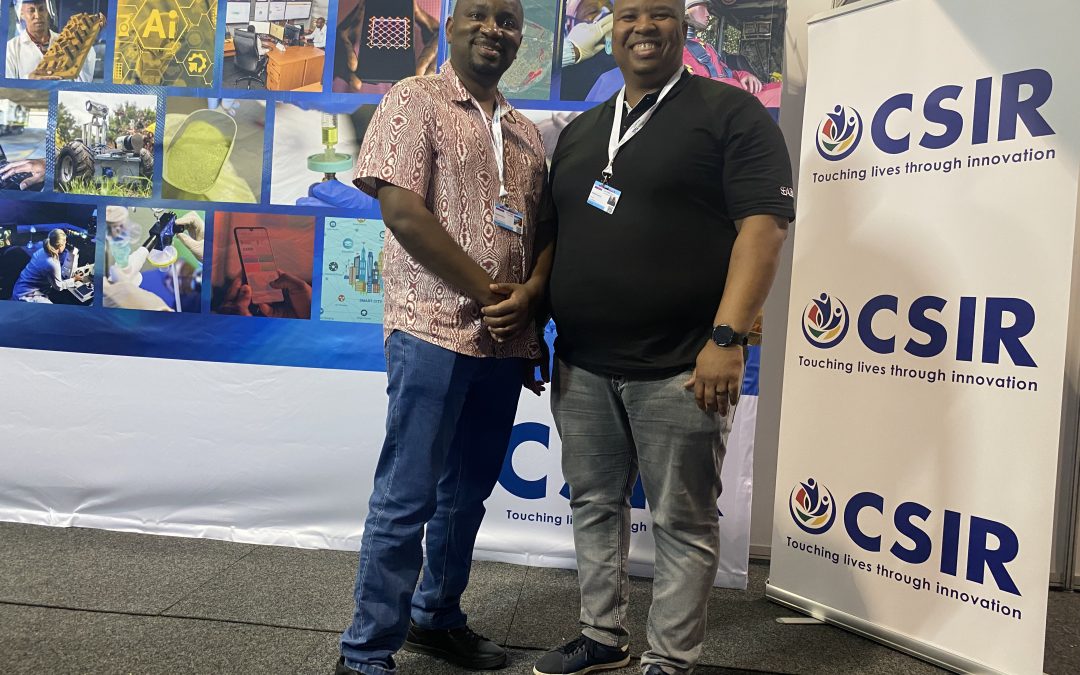 Dr Luzango Mfupe, CSIR Principal Researcher and Wandile Gumede, SEACOM Sales Manager of the public sector at the GovTech Conference 2022