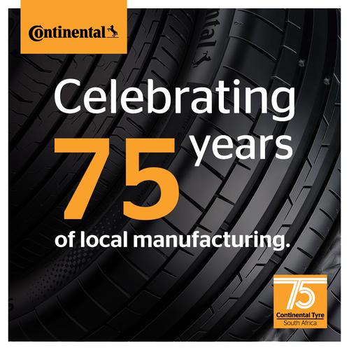 75 years, tyre manufacturing, tyre, Continental, South Africa,