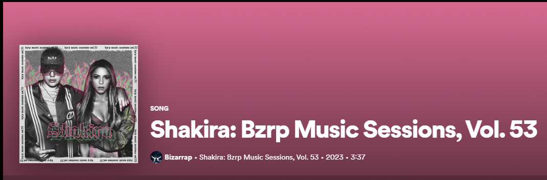 Shakira and Bizarrap Break Records Topping Spotify’s Global Charts