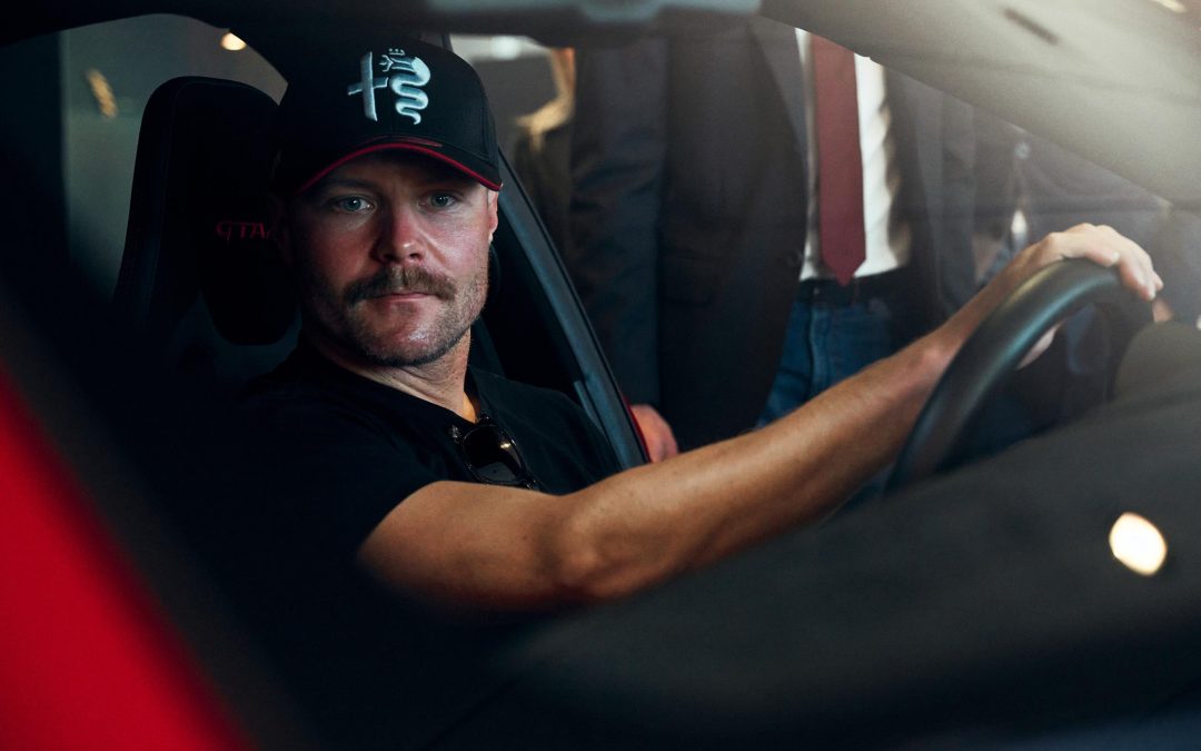 Valtteri Bottas picks up his Giulia GTAm