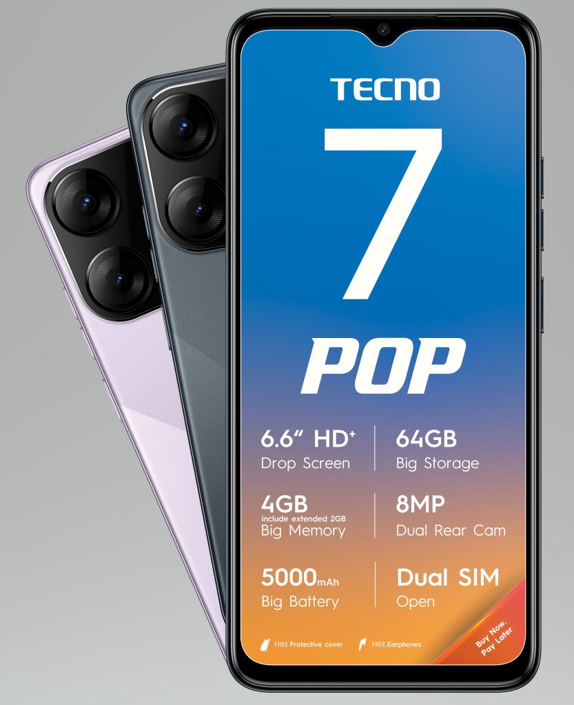 TECNO, Andriod, smartphone, TECNO POP range, TECNO POP 7, midrange smartphone, phablet, cameraphone, SMETechGuru,