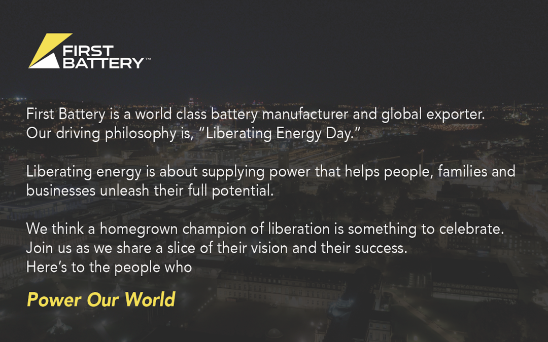 93-YEAR-OLD FIRST BATTERY REPOSITIONS AND APPOINTS SHANE PETERSEN AS DIRECTOR OF SALES AND MARKETING