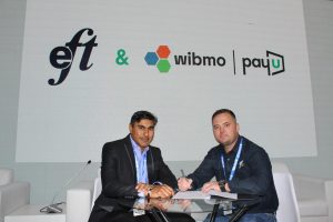 Ashley Mathura, Director of Sales, Wibmo with Darryn Van Rooyen, Vice President of Acquiring Business at EFT Corporation at Seamless South Africa.