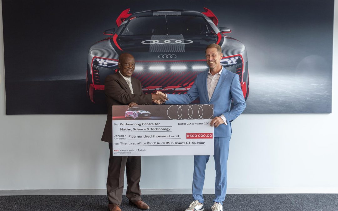 Audi South Africa donates proceeds from RS 6 Avant GT auction to worthy NPO