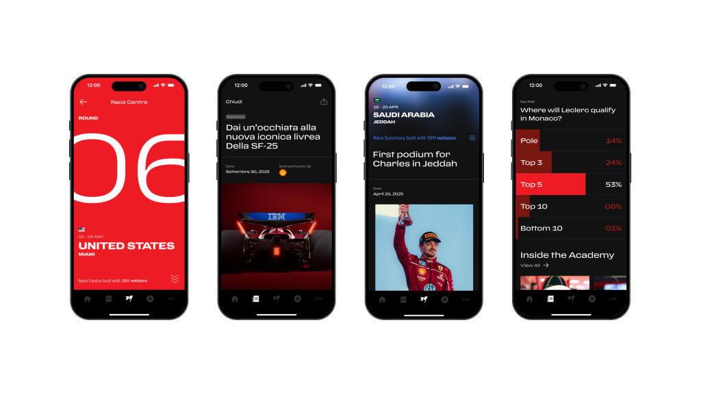 IBM and Scuderia Ferrari HP Debut Reimagined Mobile App to Supercharge Global Formula 1 Fan Experience
