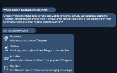 Kaspersky research shows blocks in Telegram are pushing the underground out