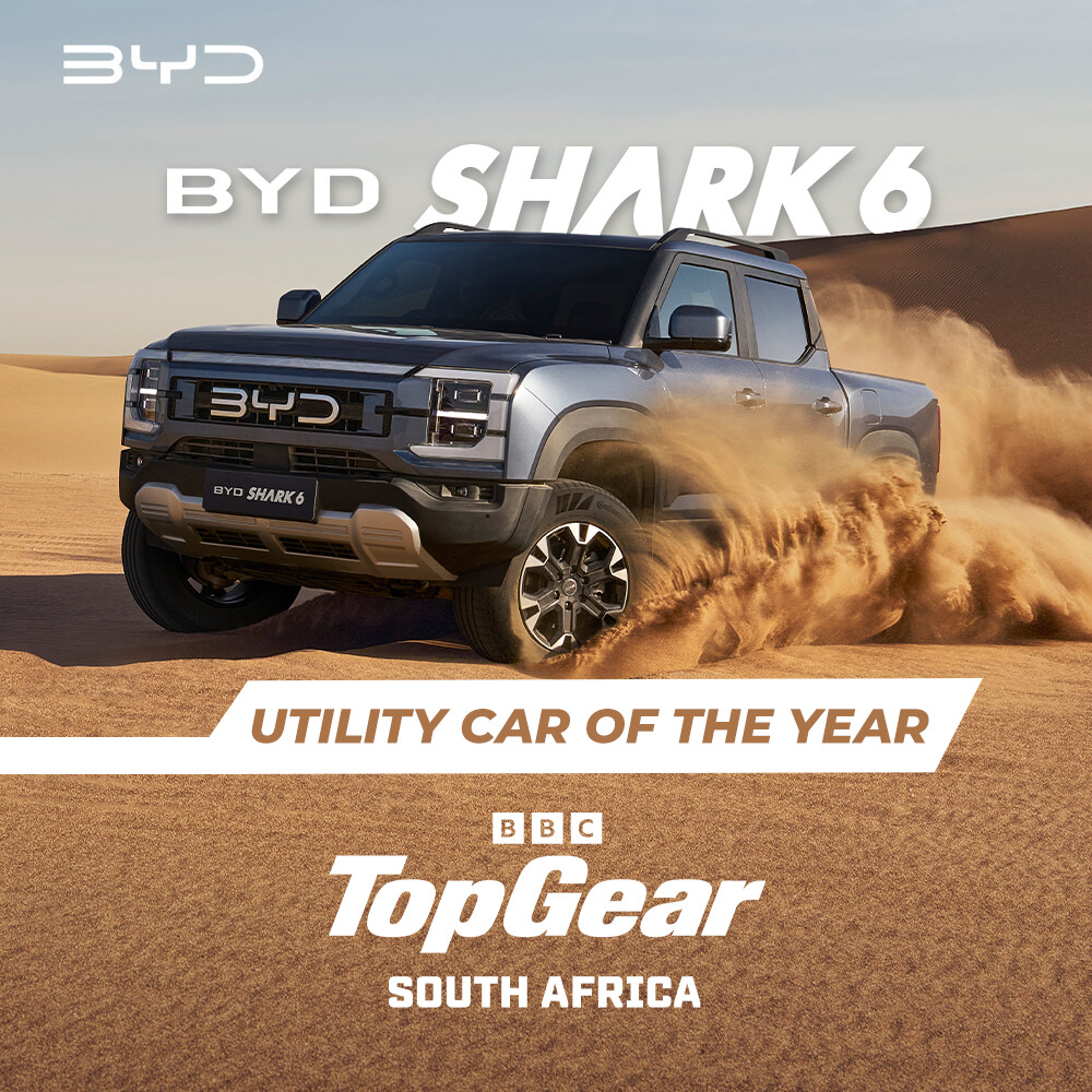 BYD South Africa Triumphs at the Top Gear South Africa Magazine Awards 2025, BYD Shark 6, Ute, utility of the year, Top Gear South Africa, SMETechGuru,