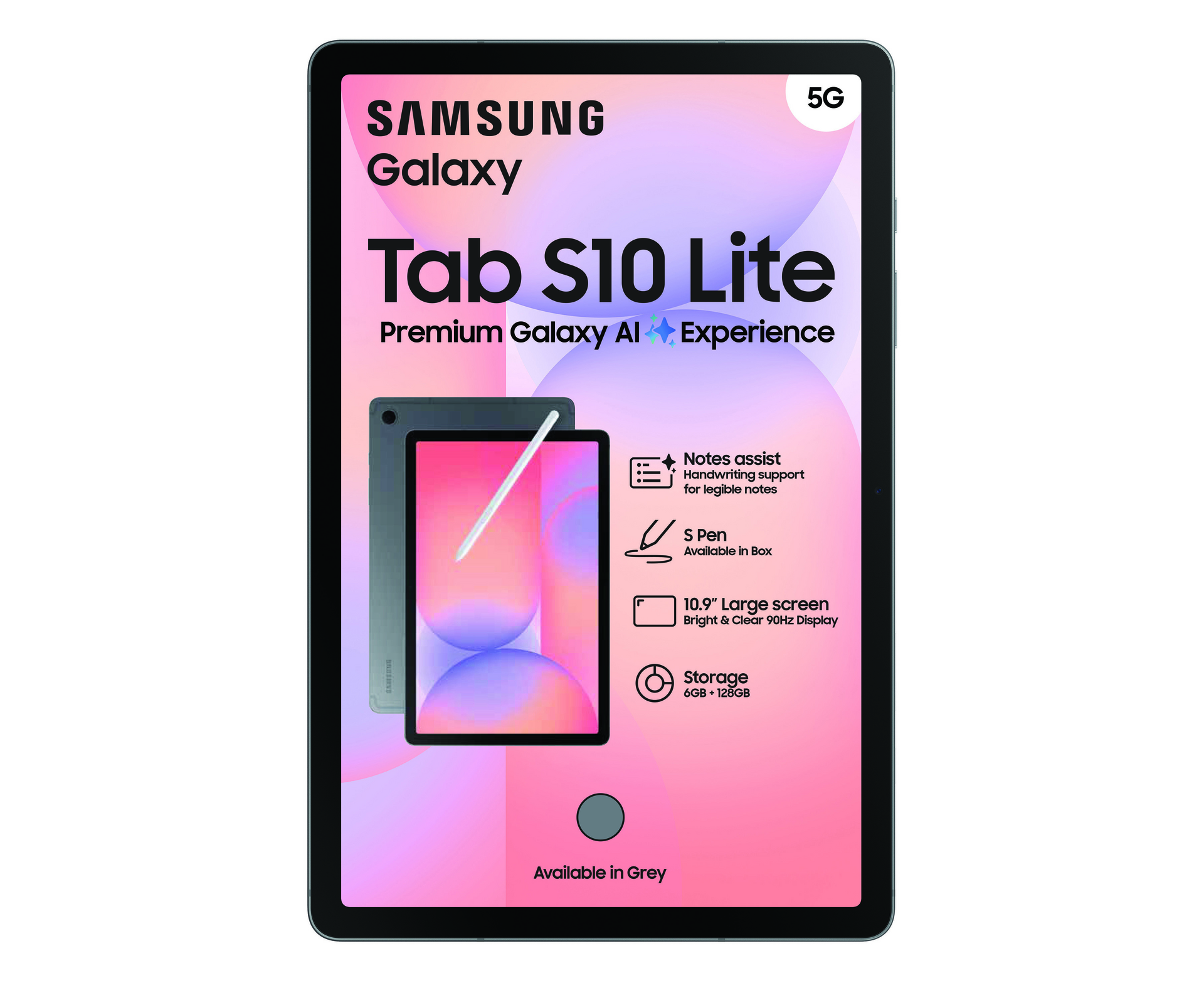Samsung Galaxy Tab S10 Lite, Samsung Galaxy range, Samsung, tablet, Android, Android tablet, midrange tablet, SMETechGuru,