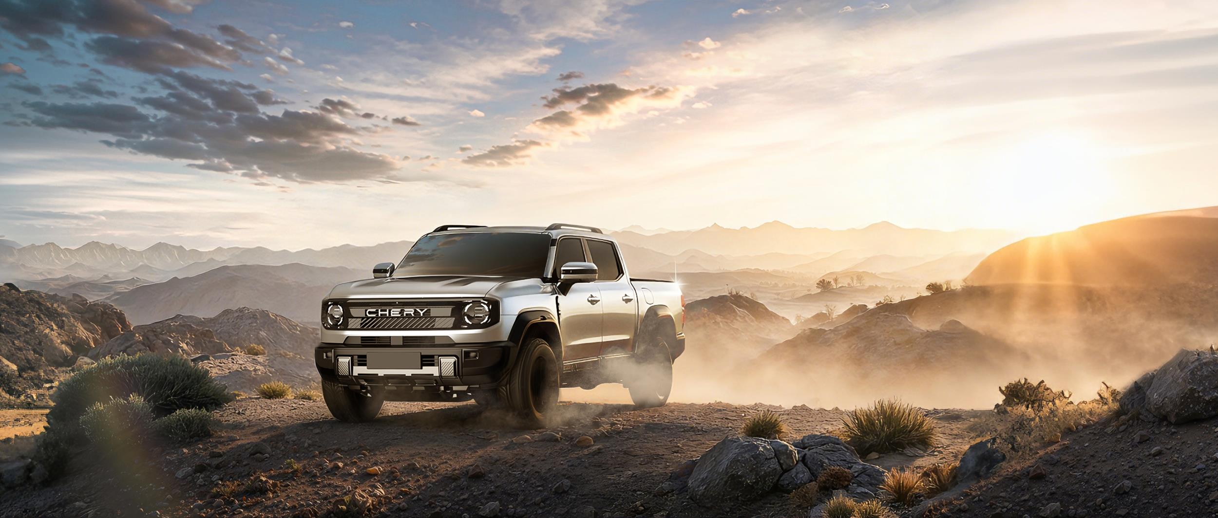 Chery previews all-new double-cab bakkie with segment-first diesel plug-In hybrid powertrain