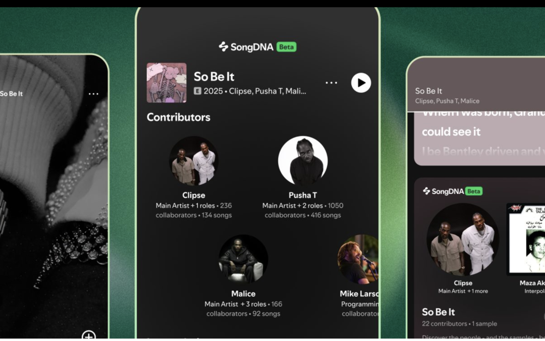 Spotify, music streaming, Meet SongDNA, a New Beta Feature That Reveals the Creative Connections Behind Your Favorite Tracks