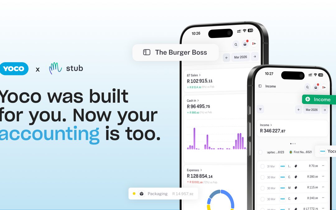 Yoco and stub bring payments and accounting together for South African entrepreneurs