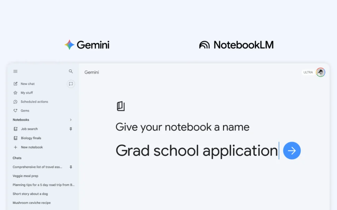 Google launches Notebooks in Gemini, bringing AI-powered research and project management to users