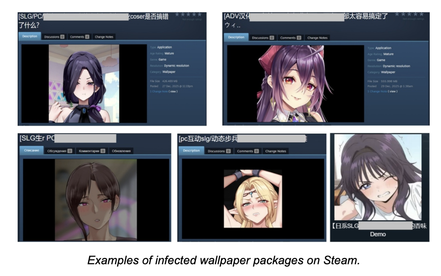Kaspersky discovered a malware campaign targeting Steam users through infected wallpaper