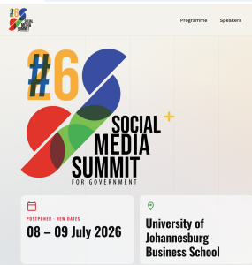 SOCIAL MEDIA SUMMIT FOR GOVERNMENT 2026 POSTPONED TO 8–9 JULY