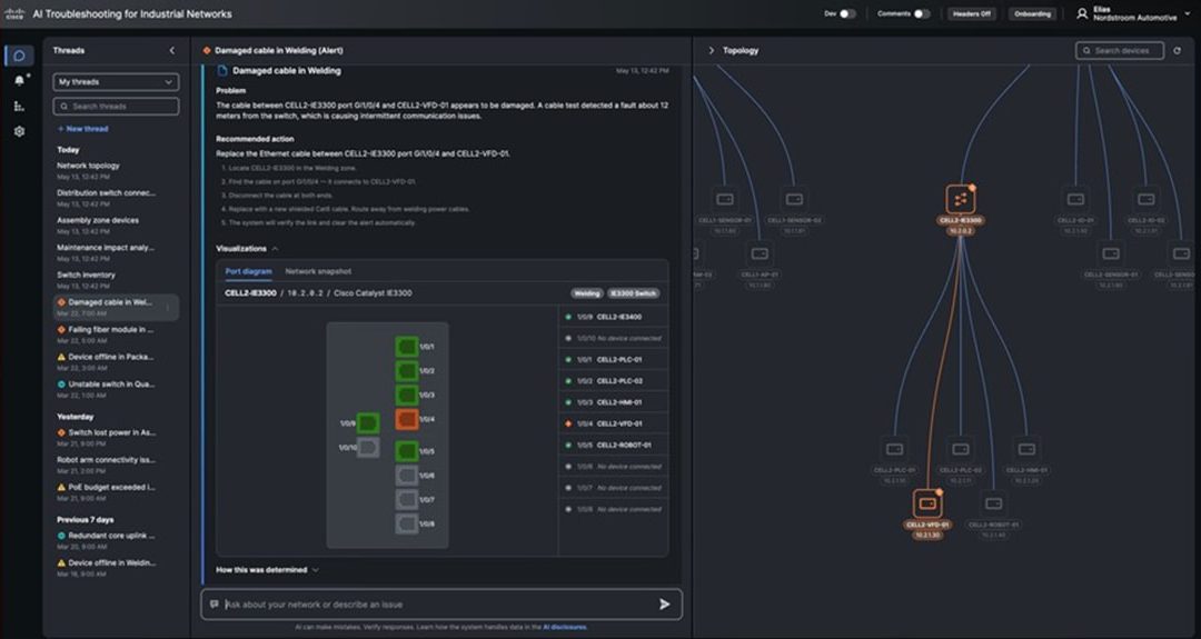 Maximizing Uptime: The Power of AI Troubleshooting for Industrial Networks  Rohit Agarwalla, Senior Director of Product Management and Technical Marketing, at Cisco