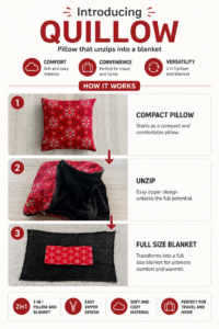 A Pillow that becomes a blanket, then becomes a business