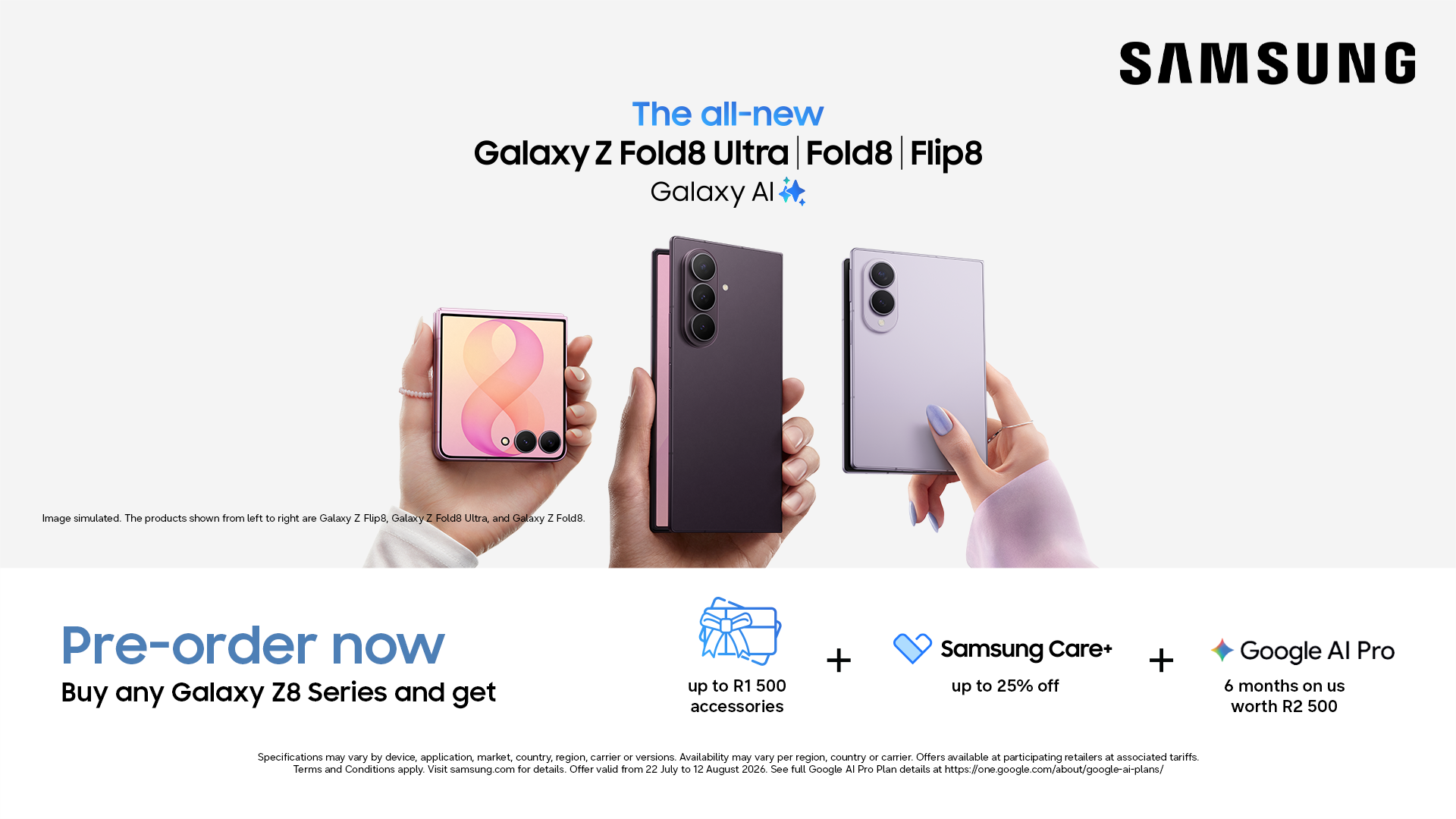 Samsung Electronics South Africa, Samsung opens pre-orders for its most versatile Galaxy foldable line-up yet