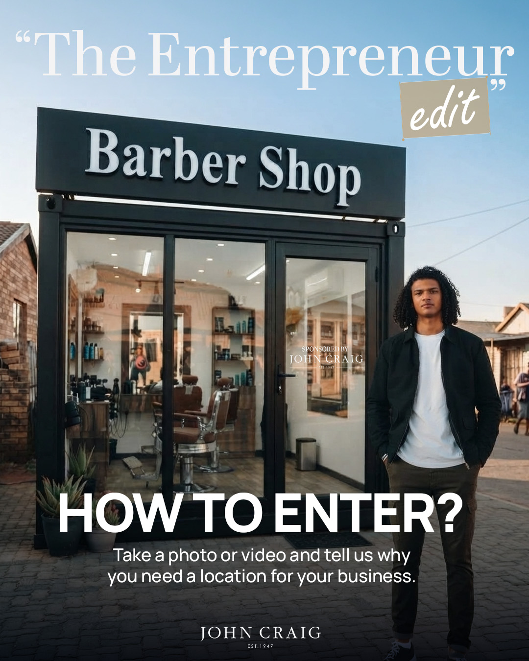 John Craig invests in South Africa's emerging entrepreneurs with "The Entrepreneur Edit"